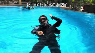 Padi IDC & DIVEMASTER SKILL / 5 POINT DESCENT SENSITIVE BUTTOM SKILL DEMONSTRATION KOH TAO