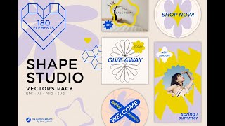 Shape Studio Vectors Pack Graphic Download