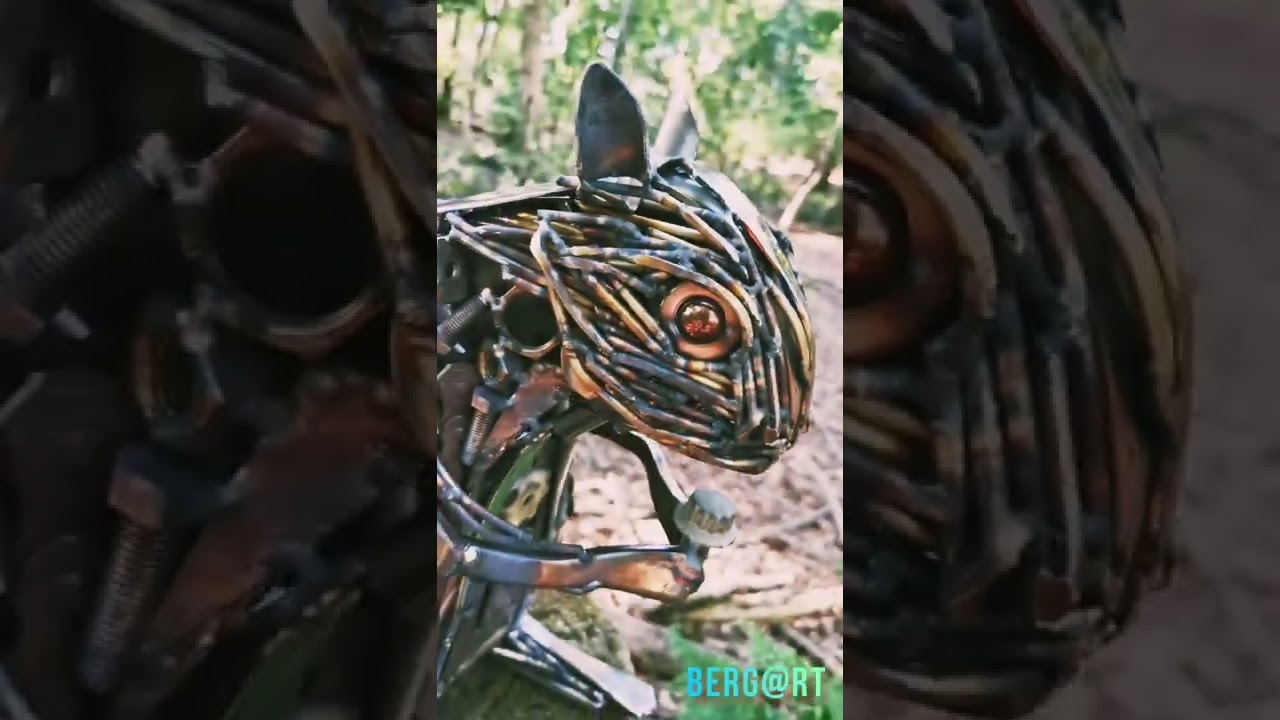 Metal Scrap Art | Squirrel | Made by Frank Berg