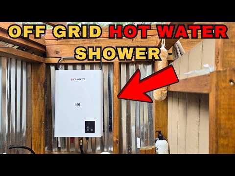 Our Off Grid Hot Water Shower Solution | Camplux