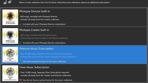 Photopia Premium Music Subscriptions