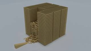 Over 9000 Planks in 9 Towers Collapse in Spectacular Physics Simulation