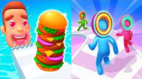 Sandwich Run VS Layer Man - All Levels SpeedRun Gameplay Android iOS Ep1