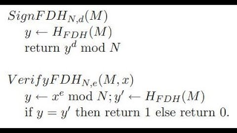 RSA Full Domain Hash (FDH) Signature