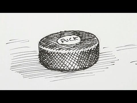 How to draw a hockey puck real easy - YouTube