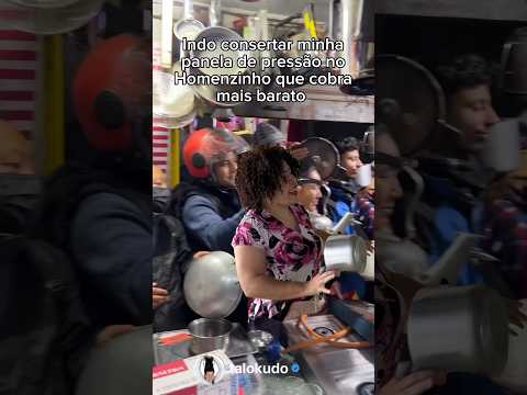Indo consertar a panela de pressão no lugar mais barato kkkk