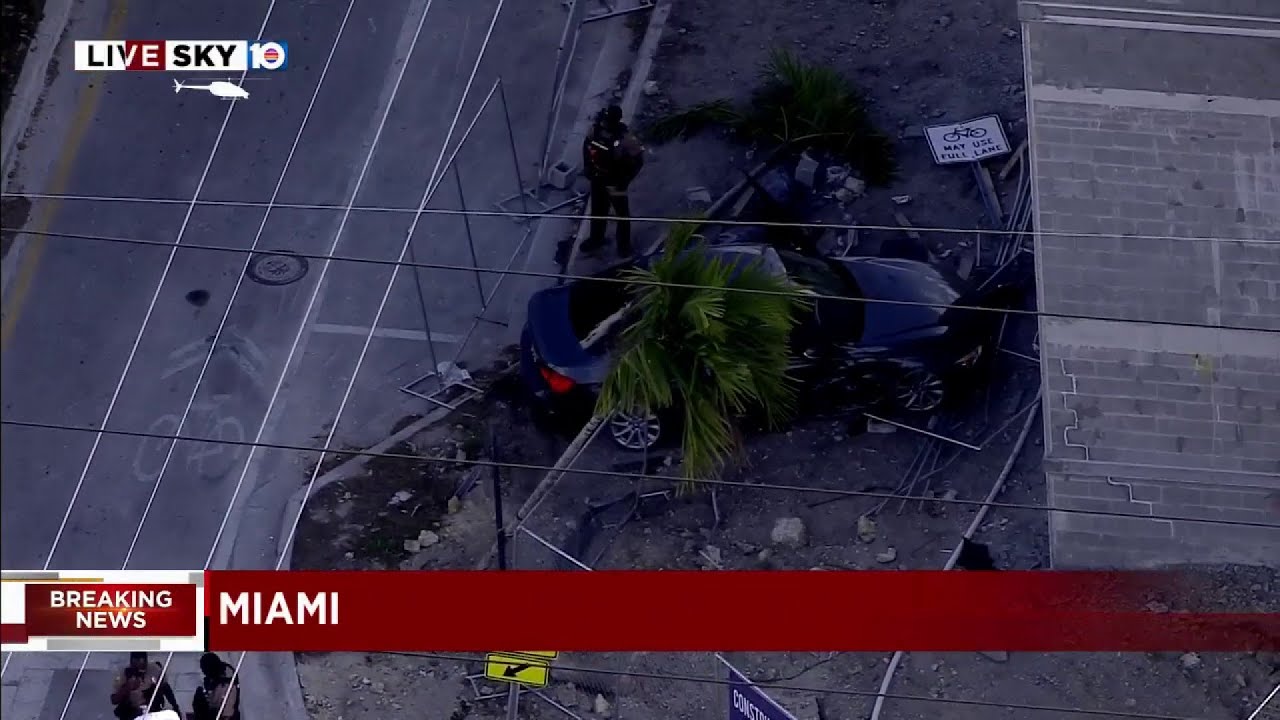 Carjacking ends in crash in Miami - YouTube