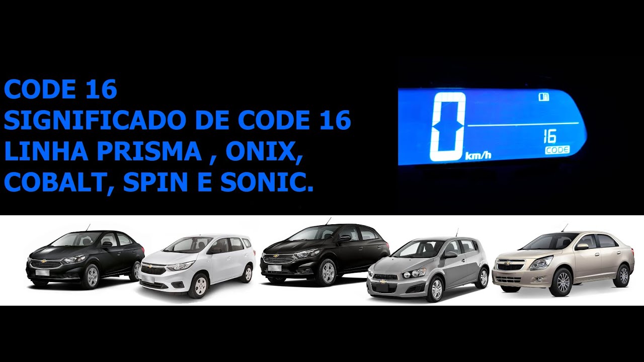 Código de erro 16 do painel Prisma, Onix, Cruze, Spin e Sonic - YouTube