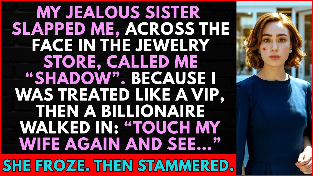 My Sister Slapped Me At The Jewelry Store Then A Billionaire Said Touch My Wife Again And See And