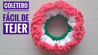 Muy FACIL Coleta o Colets a Crochet Tutorial paso a paso/Super Easy Scrunchie/Coletero a Crochet
