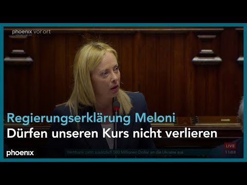 Rede von Giorgia Meloni im italienischen Parlament am 25.10.22