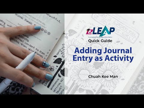 eLEAP Guide for Beginners: Adding Journal Entry as Activity