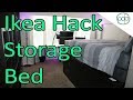 DIY IKEA Hack Super Storage Bed - YouTube