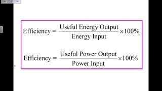 Improving Efficiency - Energy Physics Revision