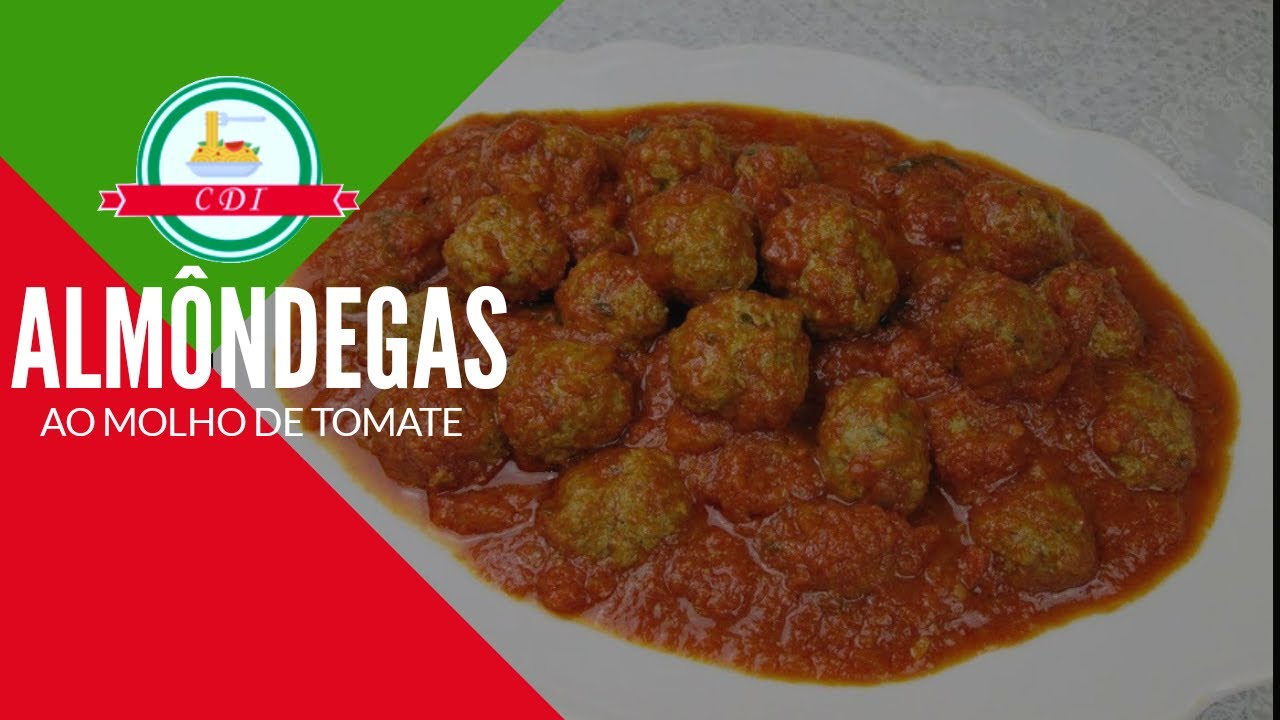 ALMÔNDEGAS AO MOLHO DE TOMATE CULINARIA DIRETO DA ITALIA