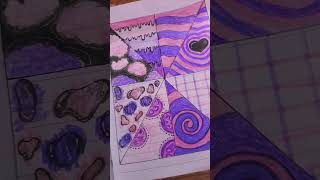 Doodle art 🎊 Pink and Purple🩷💜 #art #doodle