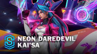Neon Daredevil Kai'Sa Wild Rift Skin Spotlight