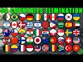 50 Countries Elimination Marble Race in Algodoo #36 \ Marble Race King