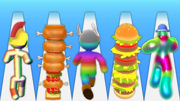 Tall Man Run, Sandwich Runner, Giant Rush, Burger Rush, Blob Runner 3D - Gameplay Android Mobile🔥🔥🔥
