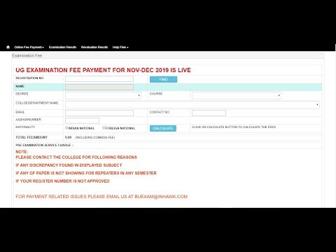 Bangalore University Online Exam Fees Payment 2019(Protal opened)(link in the description below)