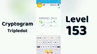Cryptogram Tripledo Level 153 Solutions 🧩 | Logic Puzzle Game | Mini Boss
