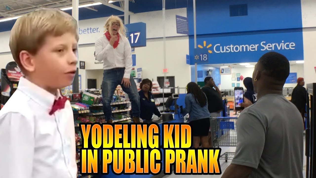 YODELING IN WALMART SINGING IN PUBLIC (Yodeling kid) YouTube