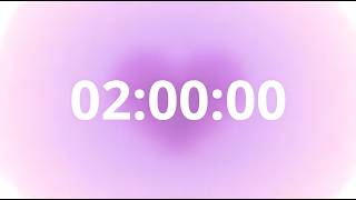 2 Hour Purple Aura Timer ⏱️💜 | 4K Countdown with End Beep