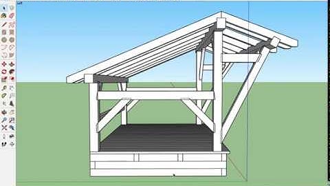 Timber Frame Design Using SketchUp Part 6:  Drawing Braces and Flipping/Rotating Components