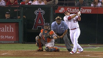 HOU@LAA: Trout rips a milestone double in the 7th