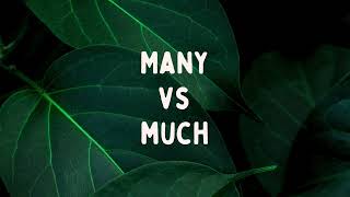 Many vs Much in English