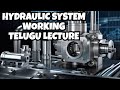 Hydraulic system basic components  working  fluid mechanics  hydraulics  fm  hm telugu lecture