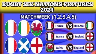 Rugby Six Nations Fixtures 2024 #RBS #rugby #Rugbysixnations