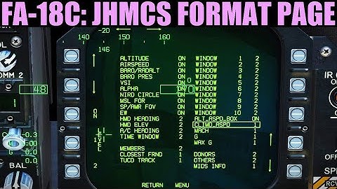 FA-18C Hornet: JHMCS HMD Format DDI Page Tutorial | DCS WORLD
