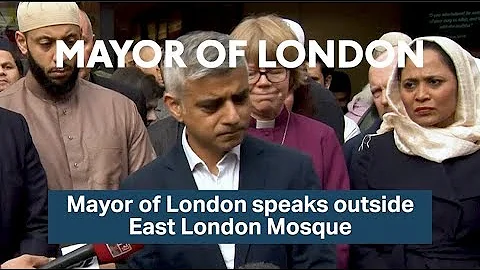 Sadiq Khan speaks outside East London Mosque following New Zealand terror attack