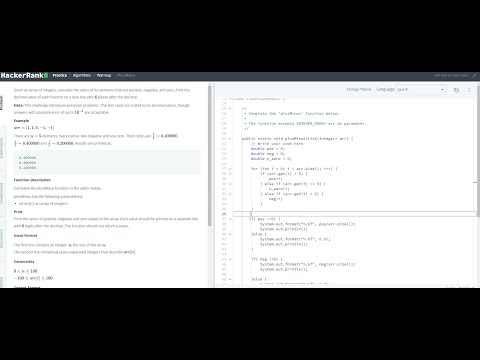 HackerRank - Puls Minus