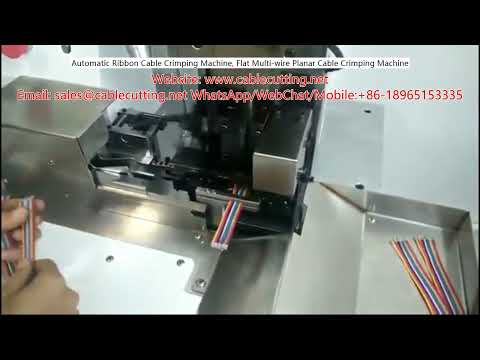 Automatic Ribbon Cable Crimping Machine, Flat Multi-Wire Planar Cable Crimper