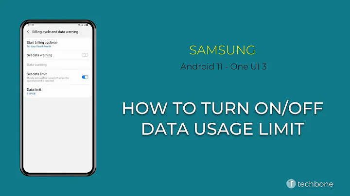 How to Turn On/Off Data Usage Limit - Samsung [Android 11 - One UI 3]