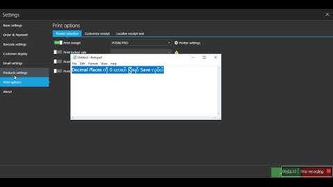 Aronium POS - Printer Setting