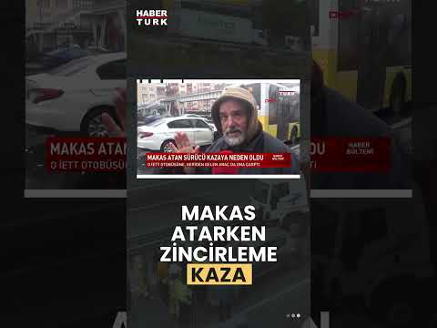 Makas atan sürücü kazaya neden oldu! #shorts