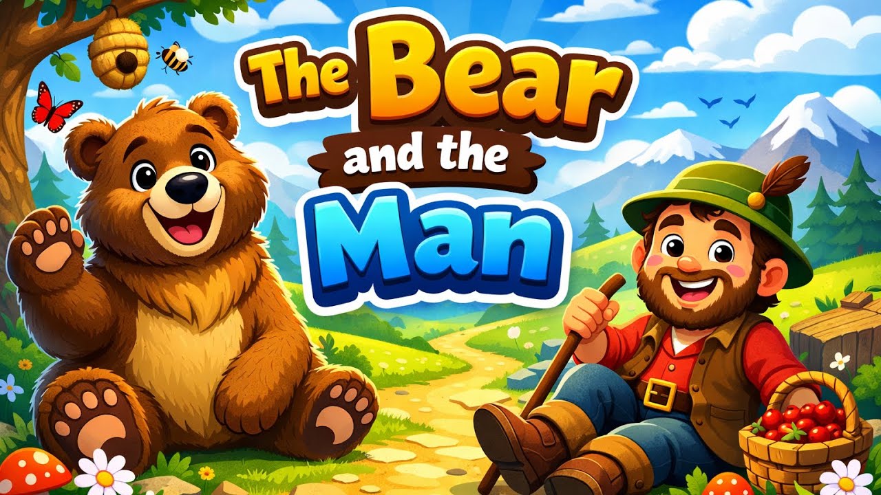 🐻🌳 The Bear and the Man Story | Moral Story for Kids in English ...