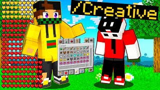 GIOCO UNA SPEEDRUN IN CREATIVA vs CACCIATORE - Minecraft ITA