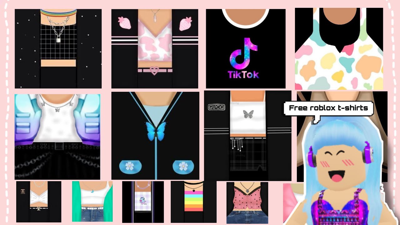 Free aesthetic Roblox t-shirts (screenshot ,crop and upload)Girls