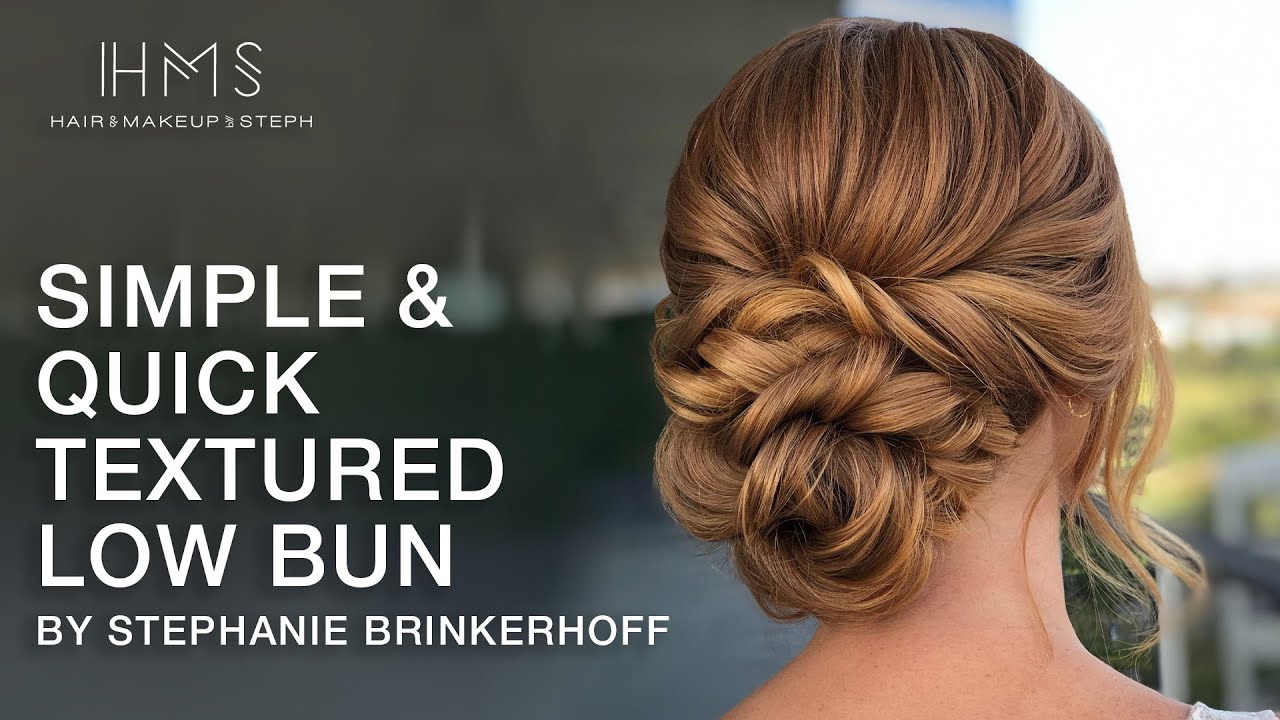 Simple & Quick Textured Low Bun by Stephanie Brinkerhoff | Kenra  Professional - YouTube
