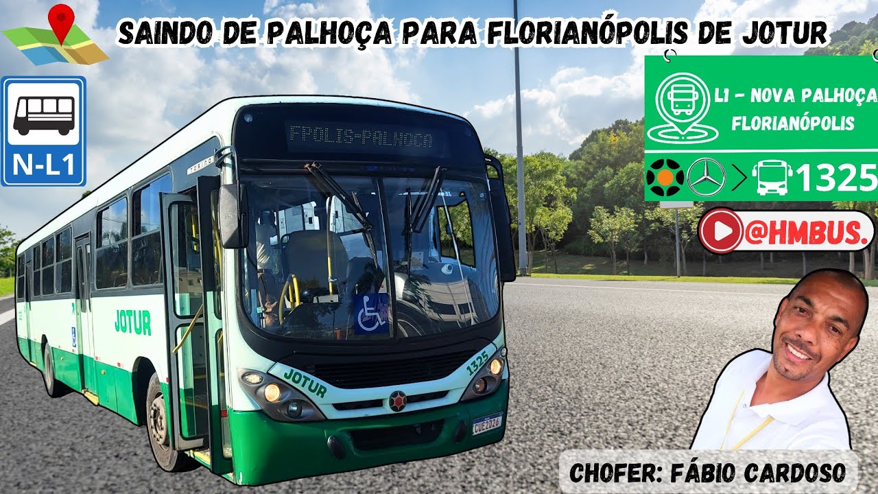 Rolezinho na Nova Palhoça para o TICEN de Jotur no Marcopolo Torino 2007 Mercedes-Benz OF-1722M.