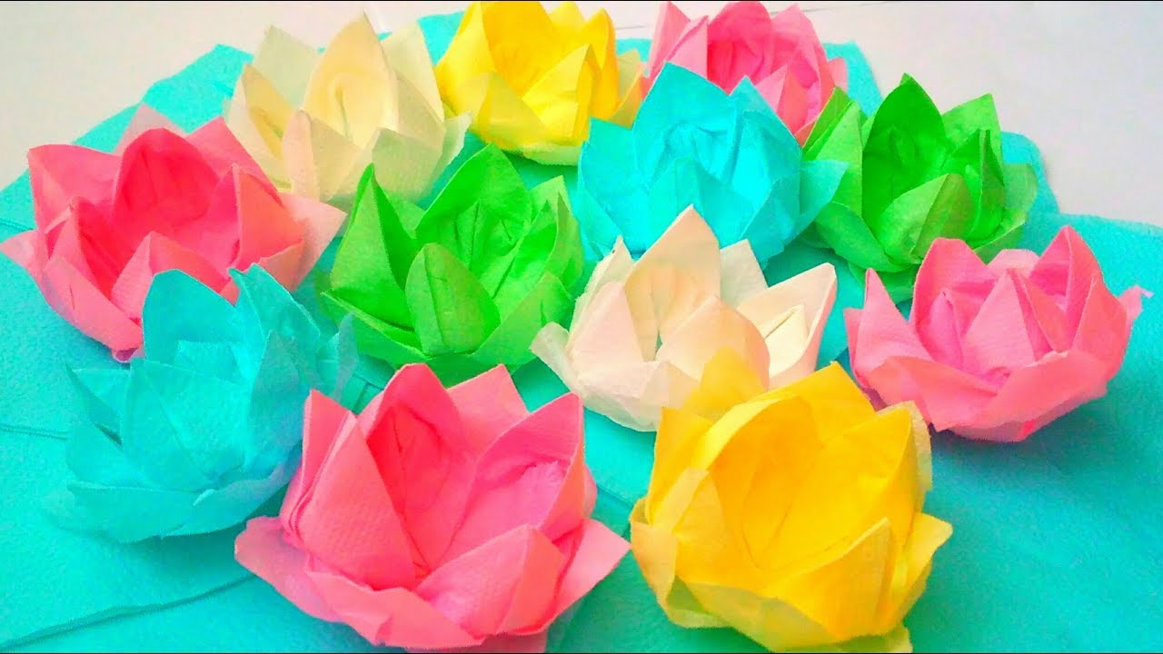 Оригами кувшинка из бумаги своими руками