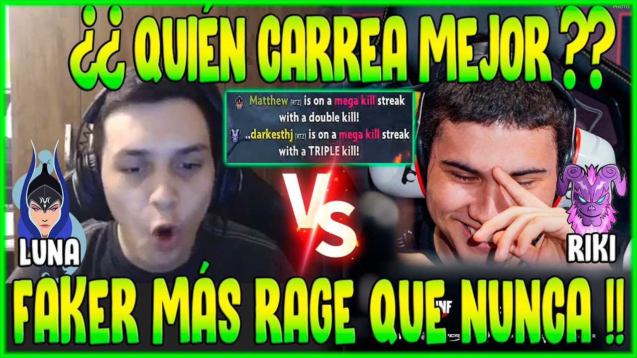 MATTHEW (LUNA) VS TIMADO (RIKI) 🔥🌶 DUELO DE CARRYS!!😱 FAKER PUTE4 A TODO SU EQUIPO 😡