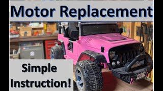 Power Wheels/Barbie Jeep Motor Replacement - Simple Instruction