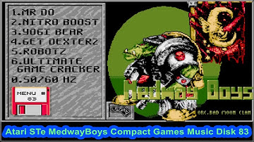 Atari STe MEDWAY BOYS Compact Games Music Disk Menu #83   Love them YM Chip Tunes with a few Tweaks