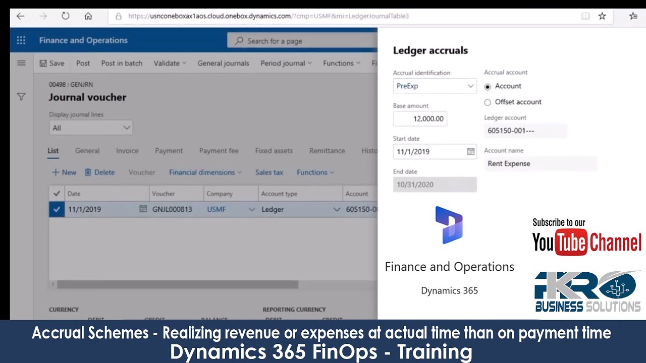Accrual Schemes for Payable in Dynamics 365 Finance and Operations