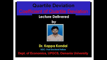#Statistics #Inter #BCom Quartile Deviation and Coefficient of Quartile Deviation by Dr.Kappa Kondal